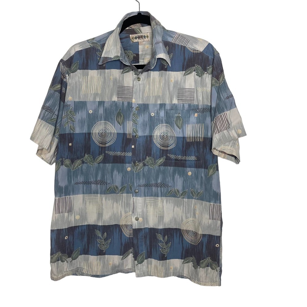 Campia Moda Casual Hawaiian Button Up Mens Shirt Size M